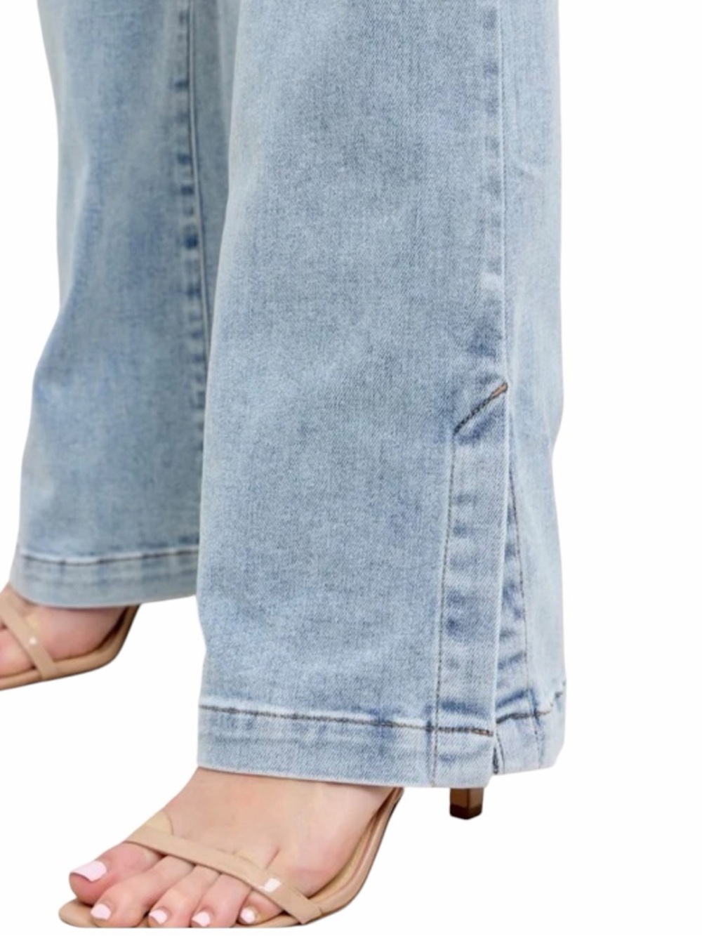 Judy Blue Tummy Control Vintage Wash Side Slit Slim Boot Jeans New with Tags - Picture 7 of 14